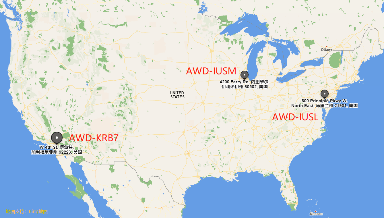 KRB7/KRB6/KRB5亚马逊AWD仓库地址和美国FBA海运卡派时效